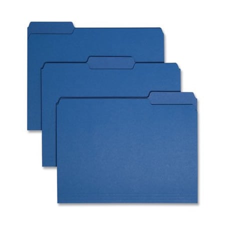 Smead Smead, INTERIOR FILE FOLDERS, 1/3-CUT TABS, LETTER SIZE, NAVY BLUE, 100PK 10279